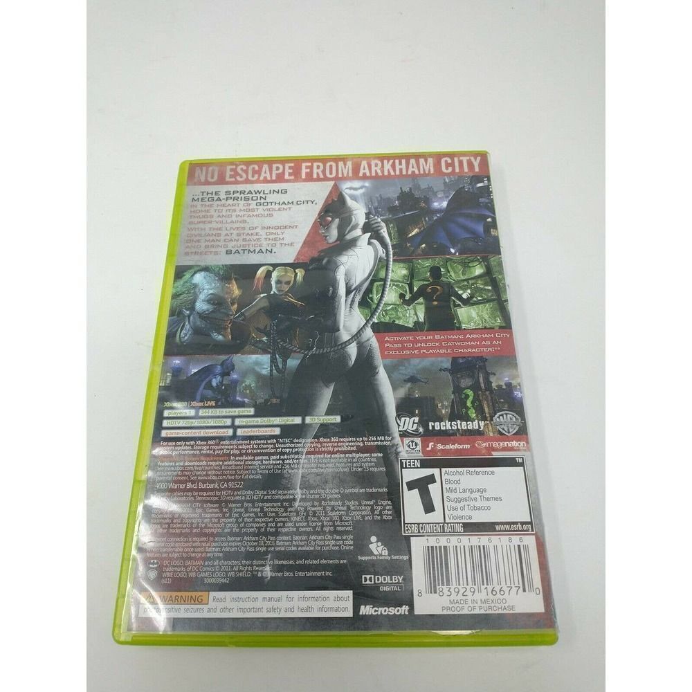 Batman: Arkham City (Microsoft Xbox 360, 2011) 3D Compatible from Rocksteady T - Picture 2 of 7